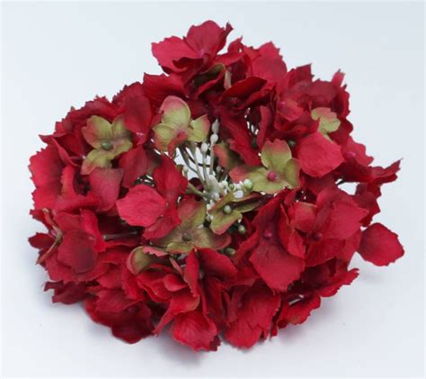 Red Hydrangea Wedding Hydrangea Millinery Flowers - Etsy