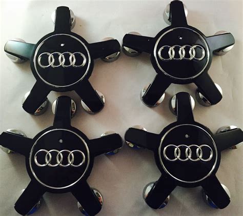 4pcs AUDI WHEEL CENTER HUB CAP SET A4 A5 A6 A7 A8 Q5 R8 S4 S5 4F0601165N BLACK | eBay