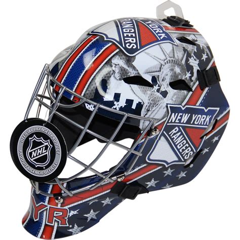 Franklin New York Rangers Replica Full Size Goalie Mask uns - NHL Auctions