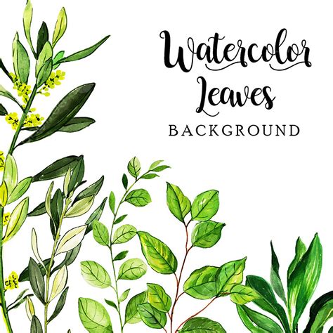 Watercolor Leaf Clipart Transparent Background, Watercolor Leaf Background, Green, Leaf ...