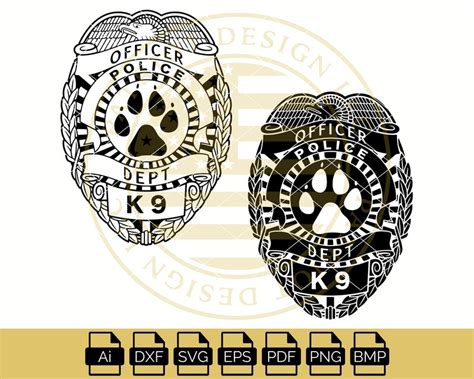 K9 Police Badge K9 Police File Police Badge Vector K9 | Etsy