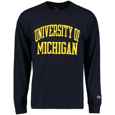 Champion Michigan Wolverines Navy University Long Sleeve T-Shirt