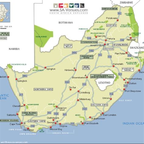 Map of South Africa (http://www.sa-venues.com) | Download Scientific Diagram