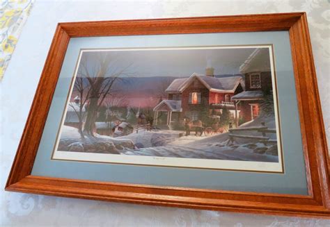 Terry Redlin Signed Limited Edition Print, HOUSE CALL, Cold Winter Night, Warm Vibe, Large 38 X ...