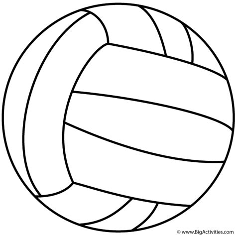 Volleyball - Coloring Page (Sports) Volleyball Decorations, Volleyball ...