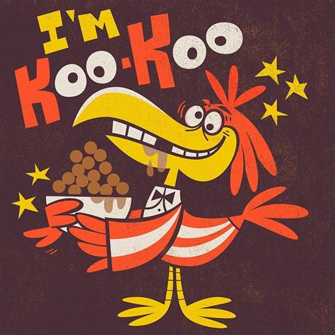 A slightly more deranged version of the original Cocoa Puffs bird mascot. #cocoapuffs #kookoo # ...