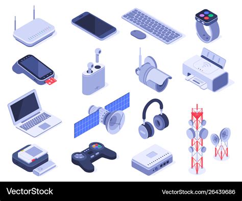 Isometric wireless devices computer connect Vector Image