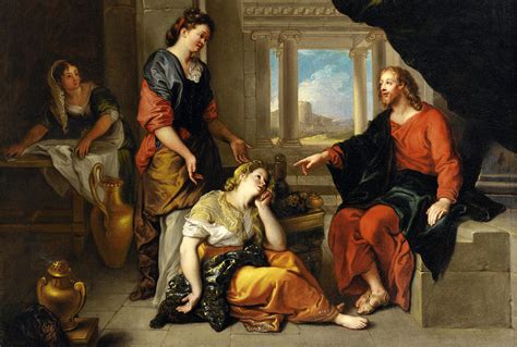 Jesus at the Home of Martha and Mary Painting by Charles de La Fosse - Fine Art America