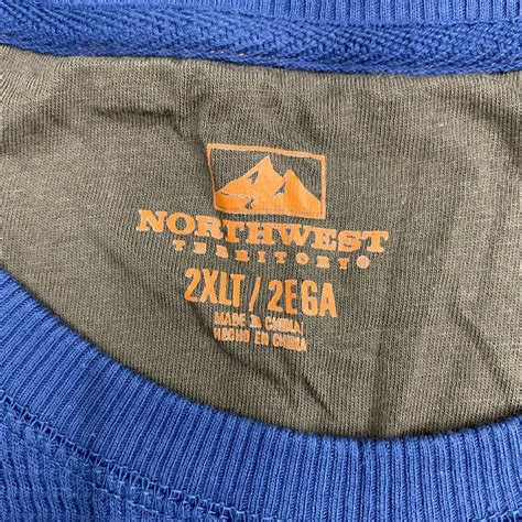 Northwest Territory Shirt Mens XXLT Blue Mountain Long Sleeve Casual ...