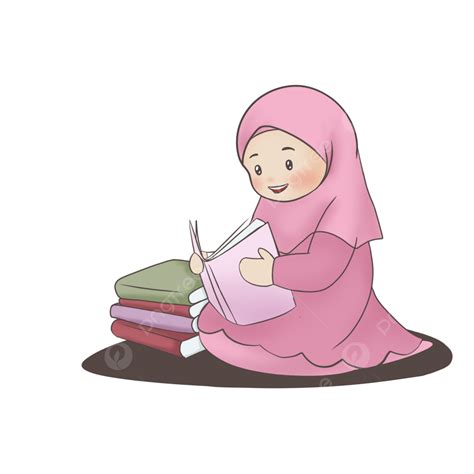 Children Read Book Clipart Gambar Kartun Anak Sedang Membaca Buku Png ...