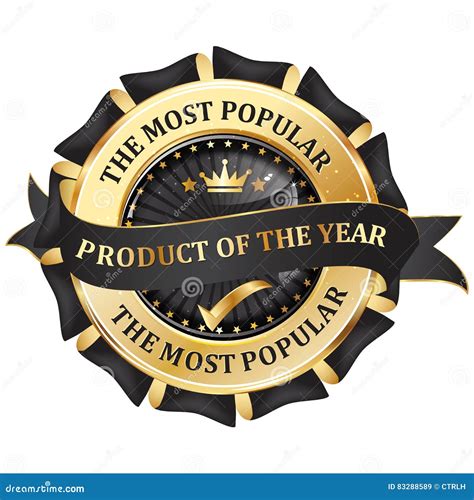 Most Popular Product of the Year Award Distinction Stock Illustration ...