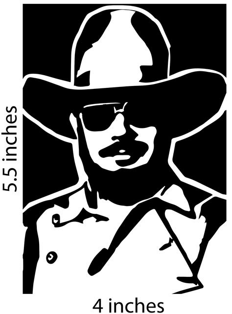 Hank williams jr, Silhouette stencil, Hank williams