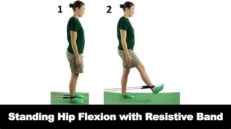 Standing Hip Flexion with Resistive Band - Ask Doctor Jo - YouTube