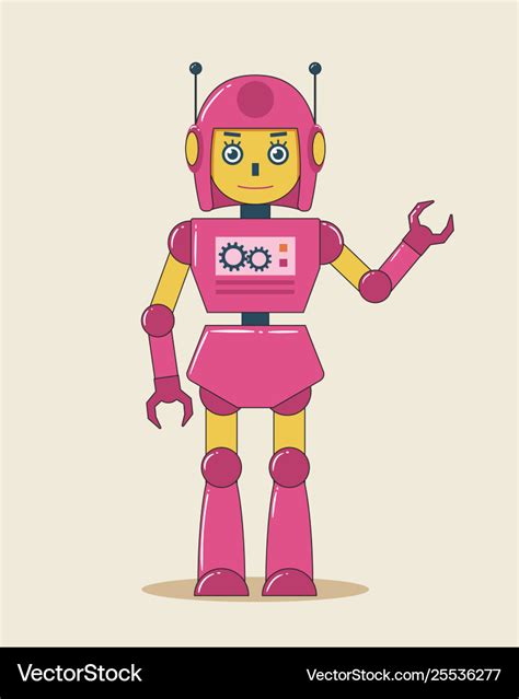 Female robot Royalty Free Vector Image - VectorStock