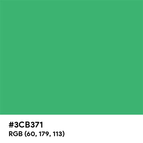 Medium Sea Green color hex code is #3CB371