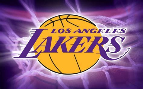 Download Los Angeles Lakers Logo Basketball Hoop Wallpaper | Wallpapers.com