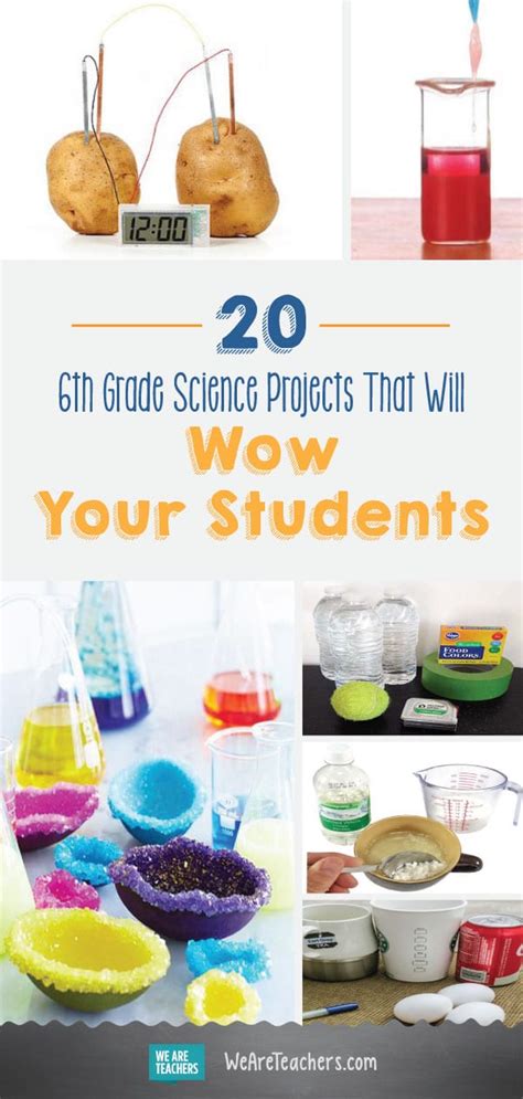 6th Grade Science Projects for the Classroom or Science Fair