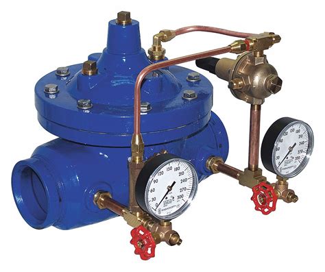 ZURN WILKINS Grooved Pressure Reducing Automatic Control Valve, 1 1/2 in Pipe Size - 38AR32|112 ...