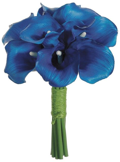 Blue color lily bouquet. Add blue color to your wedding or celebration party in November. Blue ...