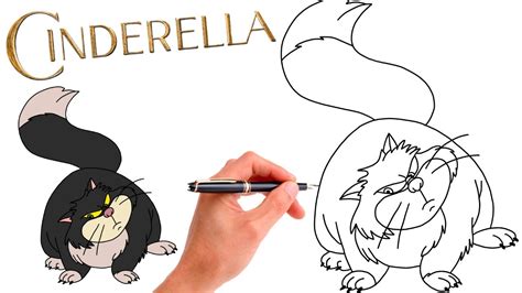 How To Draw LUCIFER CAT // FROM CINDERELLA // Step-By-Step - YouTube