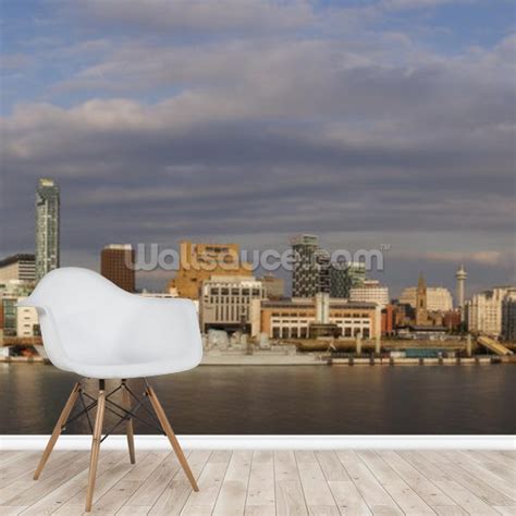 Liverpool Skyline Wallpaper Wallpaper Mural | Wallsauce UK