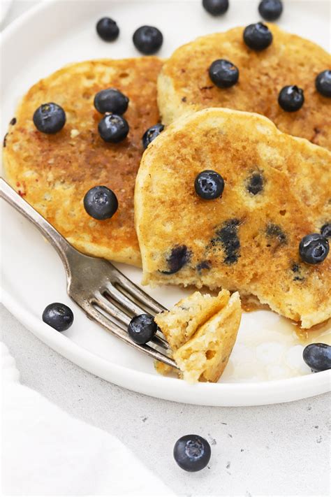 Fluffy Gluten-Free Blueberry Pancakes • One Lovely Life