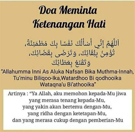 Doa Minta Ketenangan Hati - Homecare24