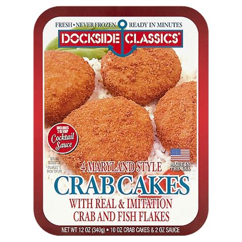 Dockside Classics Maryland Style Crab Cakes, 4 count, 12 oz - ShopRite