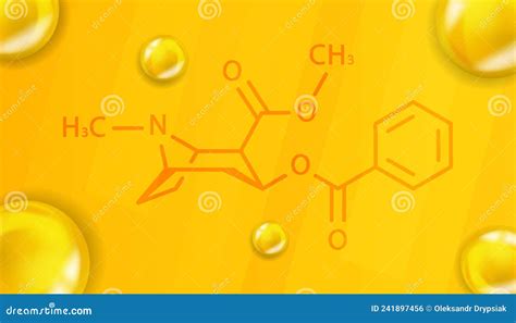 Cocaine Chemical Formula. Cocaine 3D Realistic Chemical Molecular ...