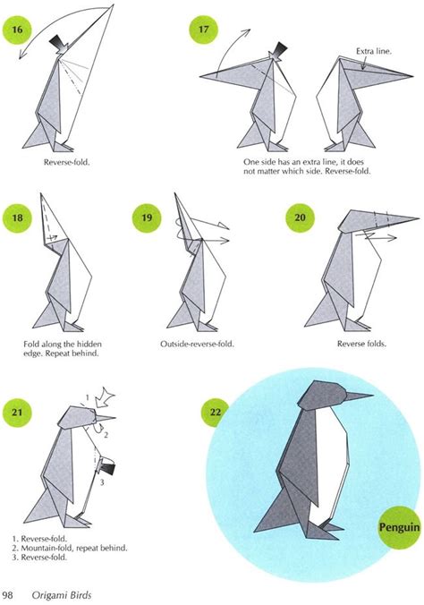 how to make an origami penguin step by step instructions for children ...