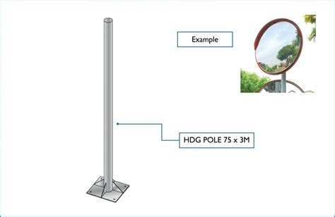 SAFER Galvanized Pole | Convex Mirror Accessories | TTF Group