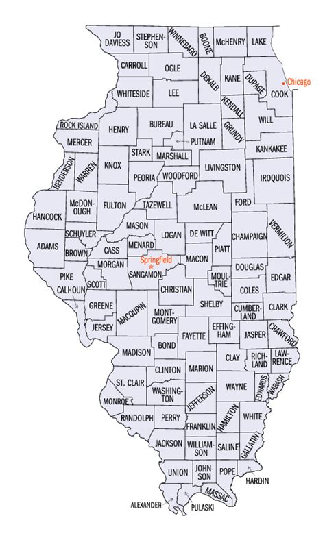 Illinois County Map