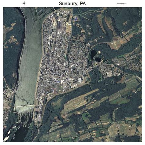 Aerial Photography Map of Sunbury, PA Pennsylvania