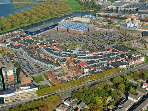 aerial view The Designer Outlet Roermond was opened at the end of 2001.