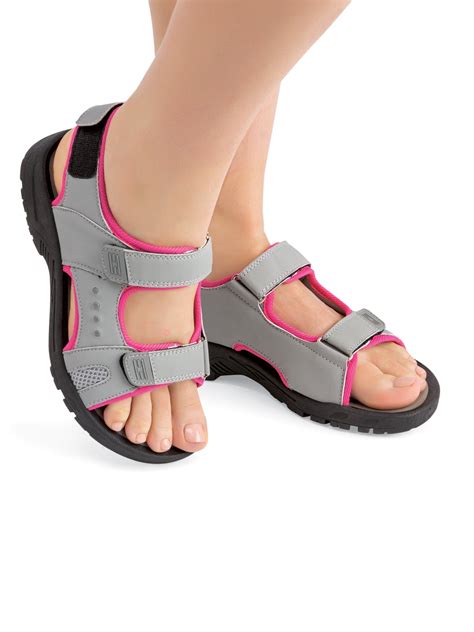 Adjustable Womens 3 Strap Sports Sandals - Adjustable Straps - Durable Soles - Walmart.com