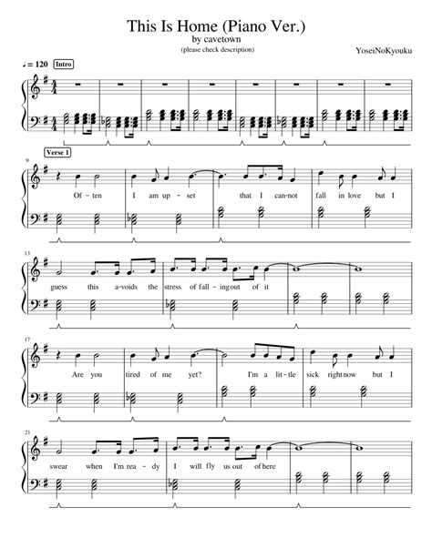 This Is Home (Cavetown - Easy Piano Arrangement) Sheet music for Piano | Download free in PDF or ...