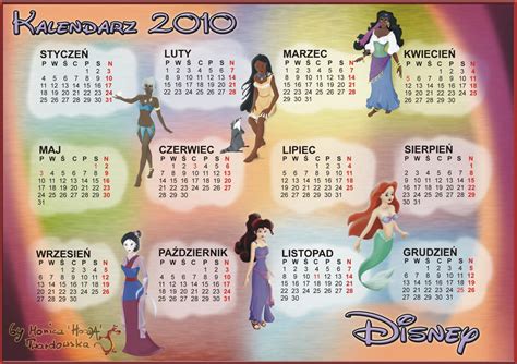 Disney calendar by MonicaHooda on DeviantArt