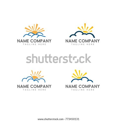 Sun Cloud Logo Template Package Stock Vector (Royalty Free) 773450131 | Shutterstock