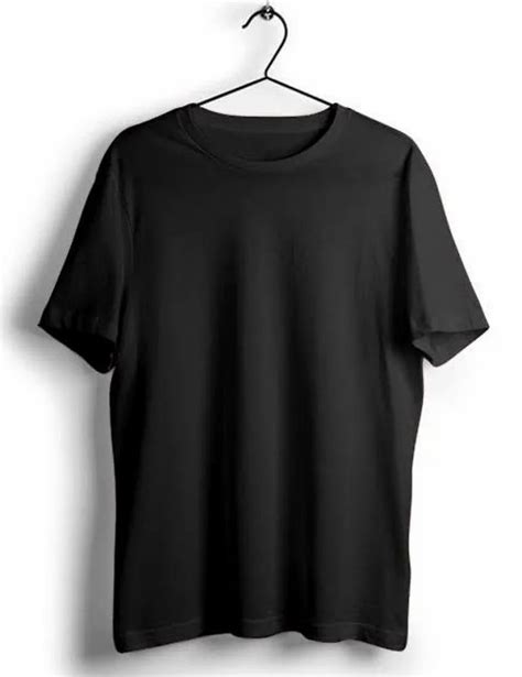 Round Half Sleeve Mens Black Plain T Shirt, Size: Medium at Rs 180 in Ongole