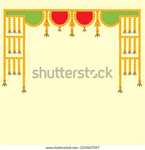 Toran Indian Traditional Hanging Floral Decoration Stock Vector ...