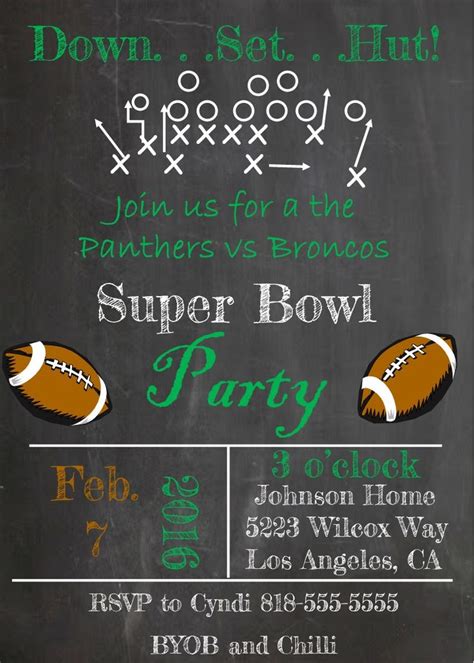 Football | Superbowl party, Super bowl party invitations, Super bowl ...