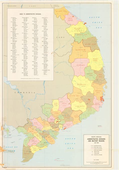 South Vietnam Province Map