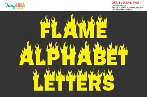 Fire Letter, Flame Alphabet Letter Svg Graphic by Smart Crafter · Creative Fabrica