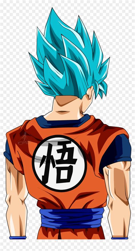 Super Saiyan Hair Png - Goku Ssj Blue De Espaldas, Transparent Png - 1024x1812(#1146964) - PngFind