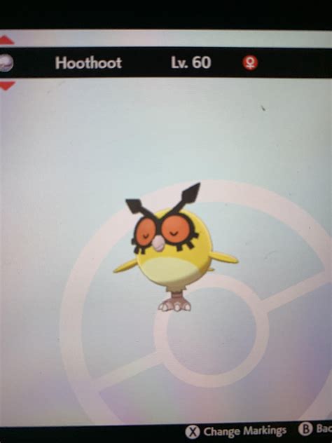 Shiny Hoothoot Sword and Shield Perfect Stats 100% Legal | Etsy