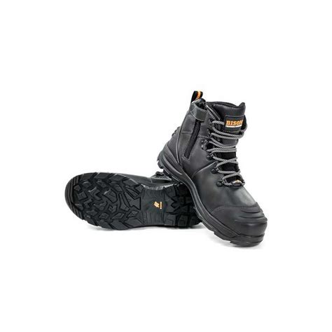 XT Zip Side Lace Up Safety Boot Black