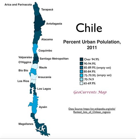 Chile Urban Population Map