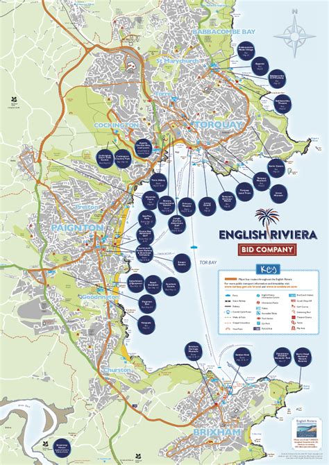 English Riviera Map | Tourist info, Map, Torbay