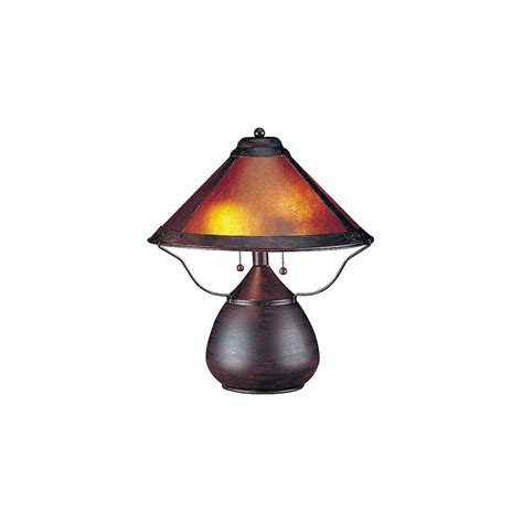 Mission-Style 17" High Mica Accent Table Lamp - #82487 | Lamps Plus