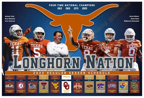 Texas Longhorns Football Schedule 2024 23 - Abby Linnea